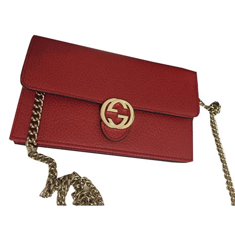 red gucci wallet on chain|Gucci guccissima wallet on chain.